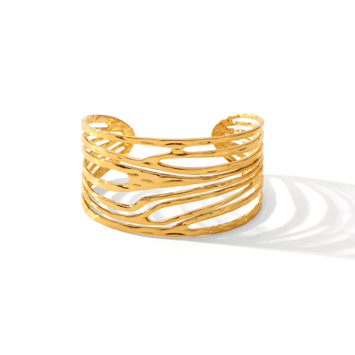 Isabelle Gold Tone Statement Cuff Bracelet