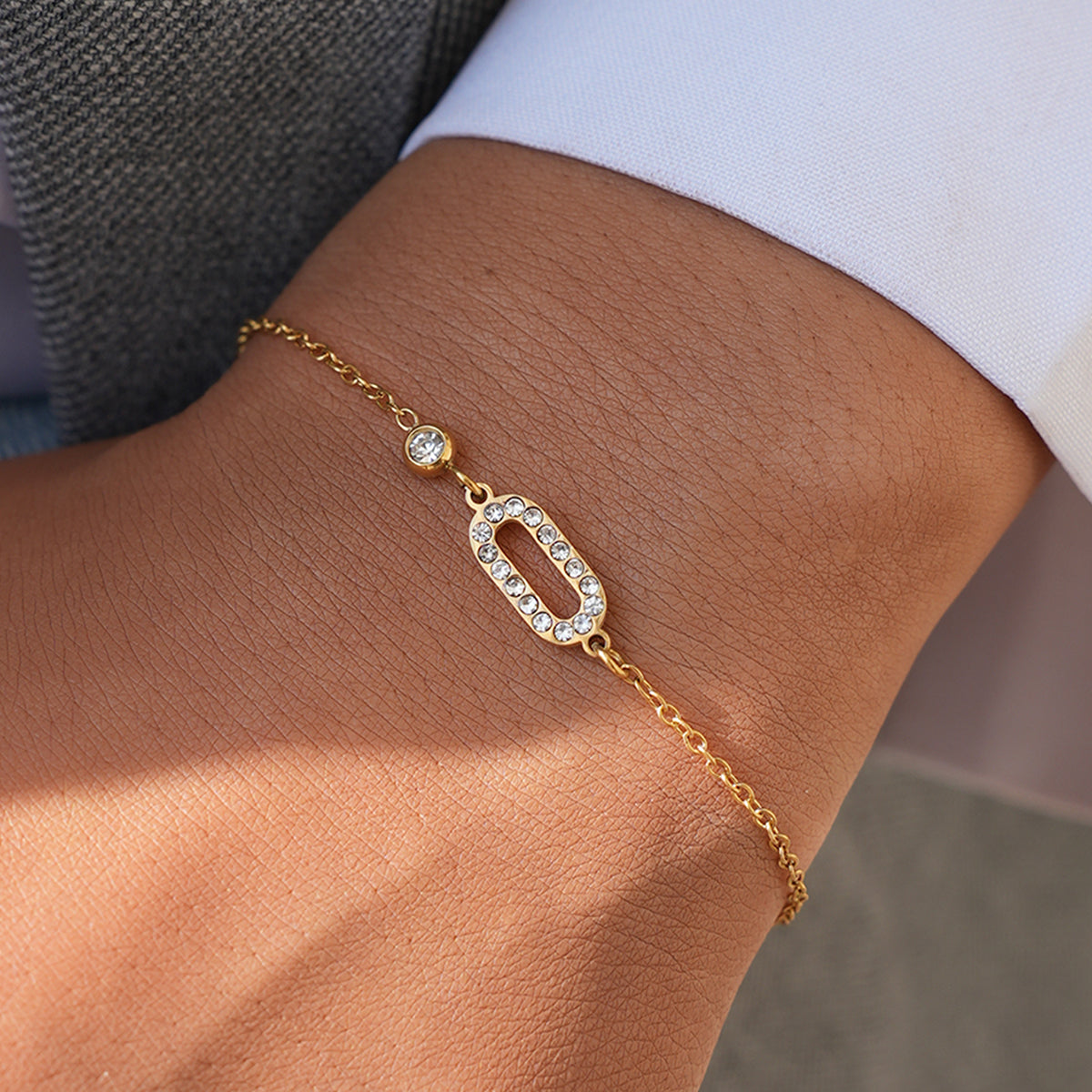 Liliana Gold Tone Zircon Bracelet
