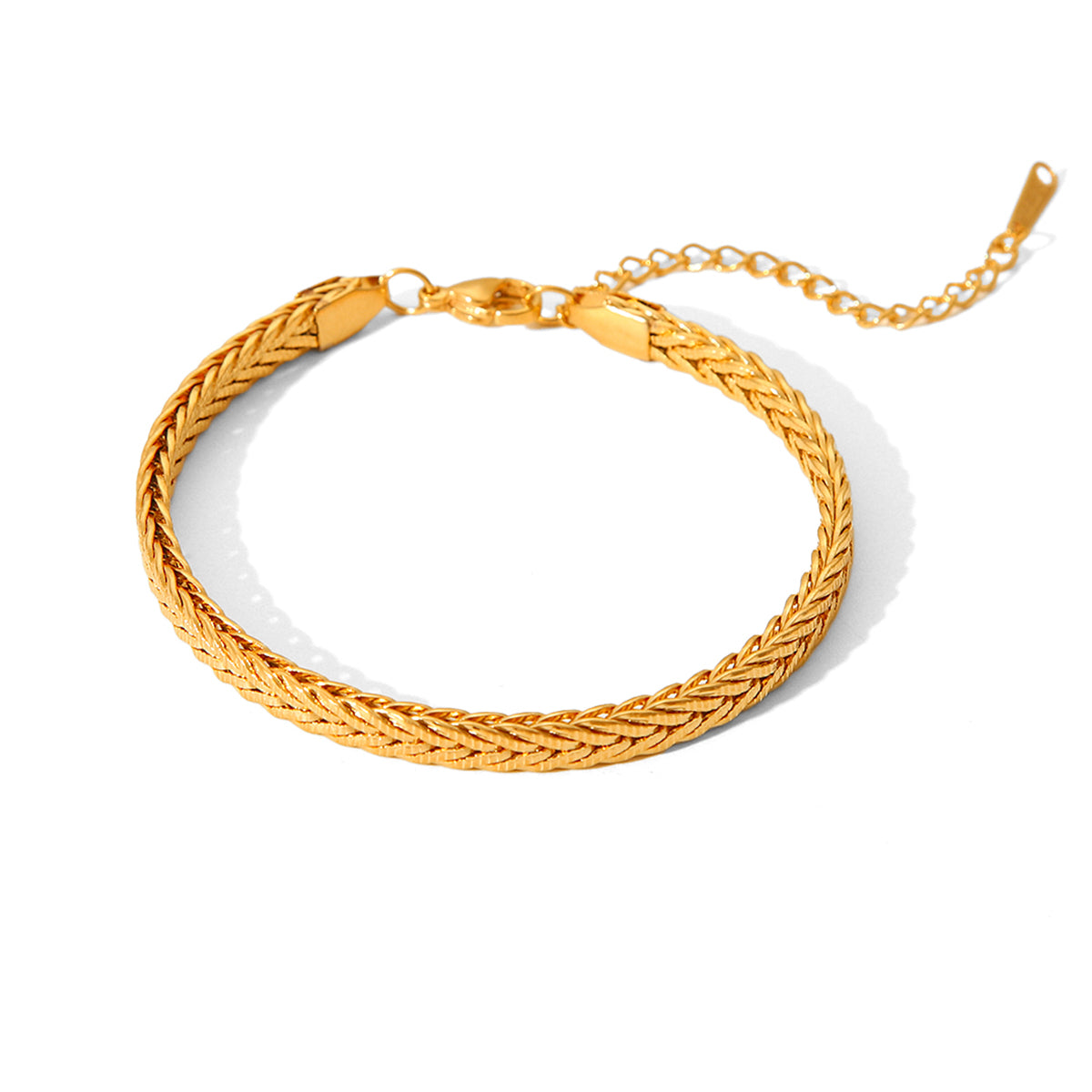 Addison Gold Tone Woven Design Bracelet