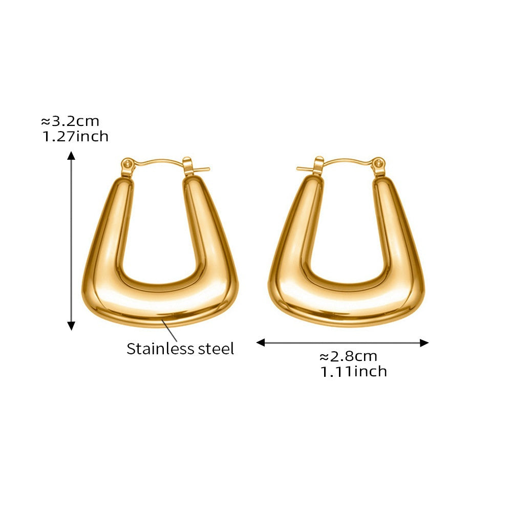Aaliyah Gold Tone Geometric Drop Earrings