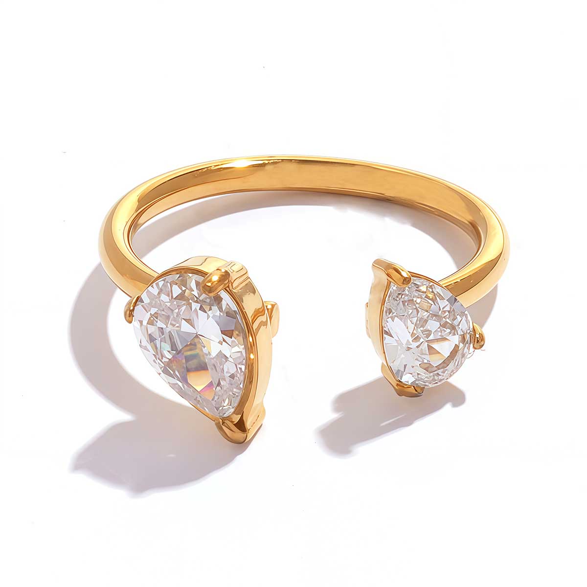 Audrey Mae Gold Tone Zircon Ring