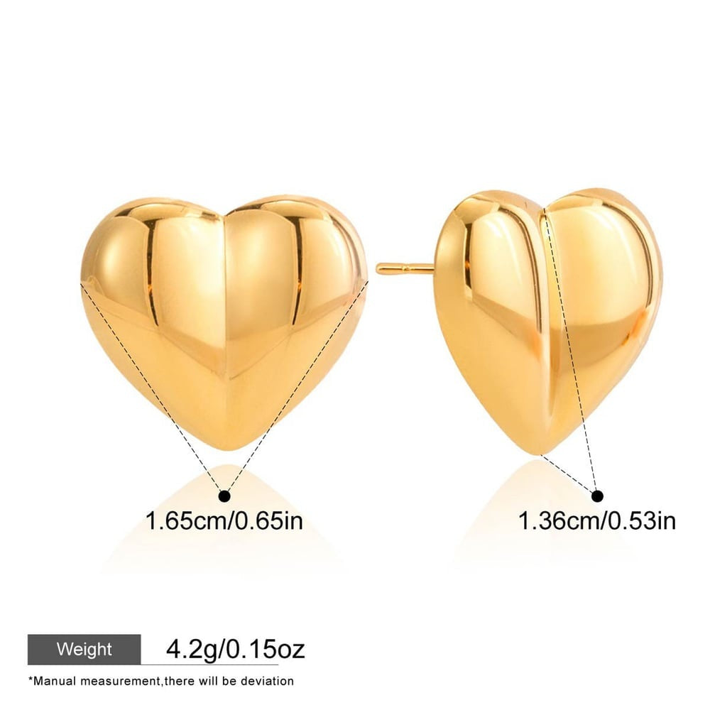 Nova Gold Tone Heart Stud Earrings