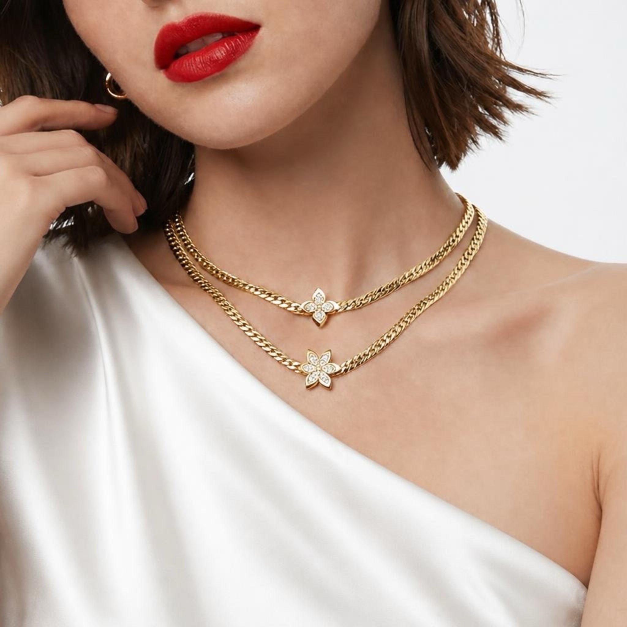 Maeve Mae Gold Flower Zircon Necklace