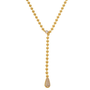 Hailey Gold Tone Droplet Zircon Drop Necklace