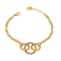 Gabriella Gold Tone Luxury Circles Zircon Bracelet