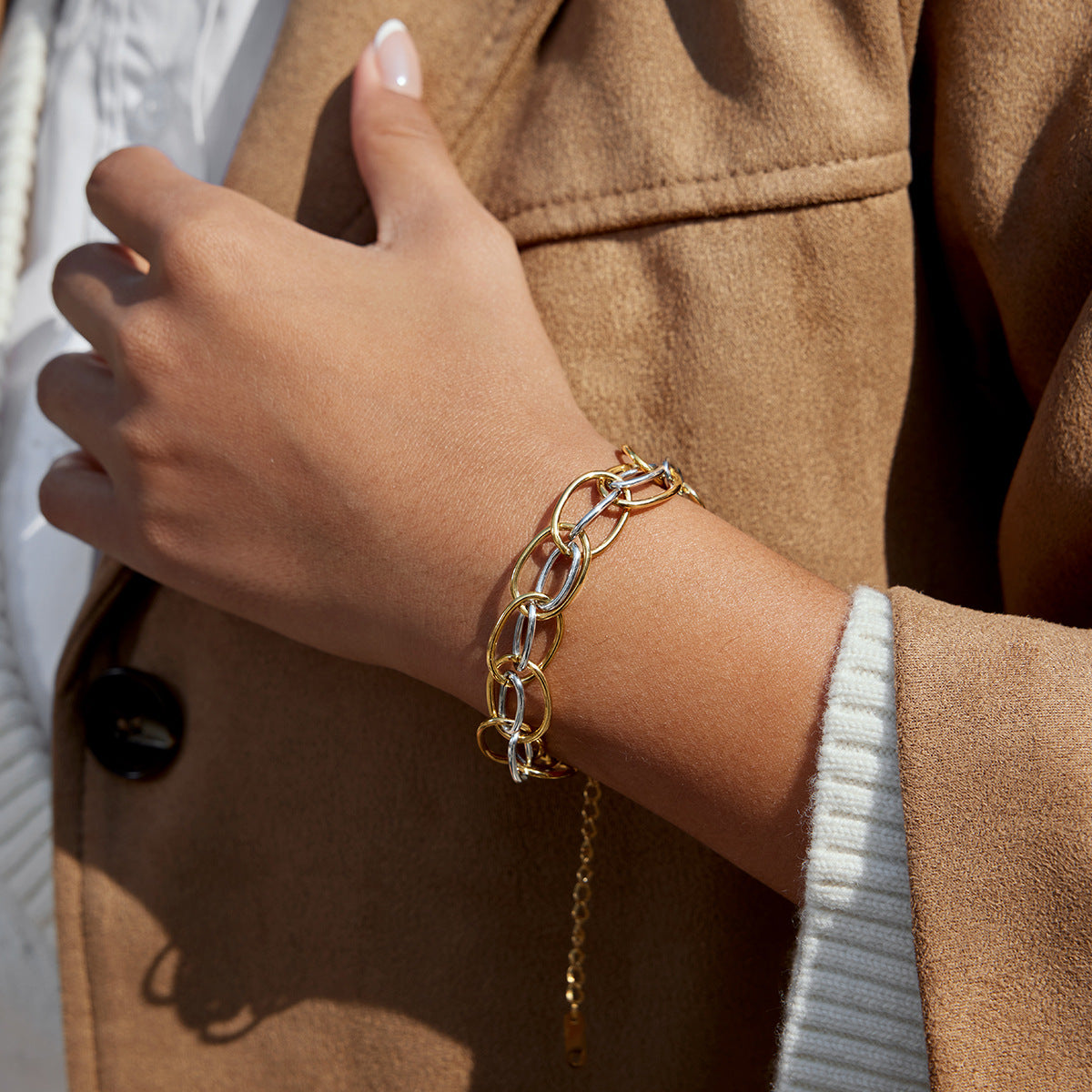 Melanie Two Tone Chain Bracelet