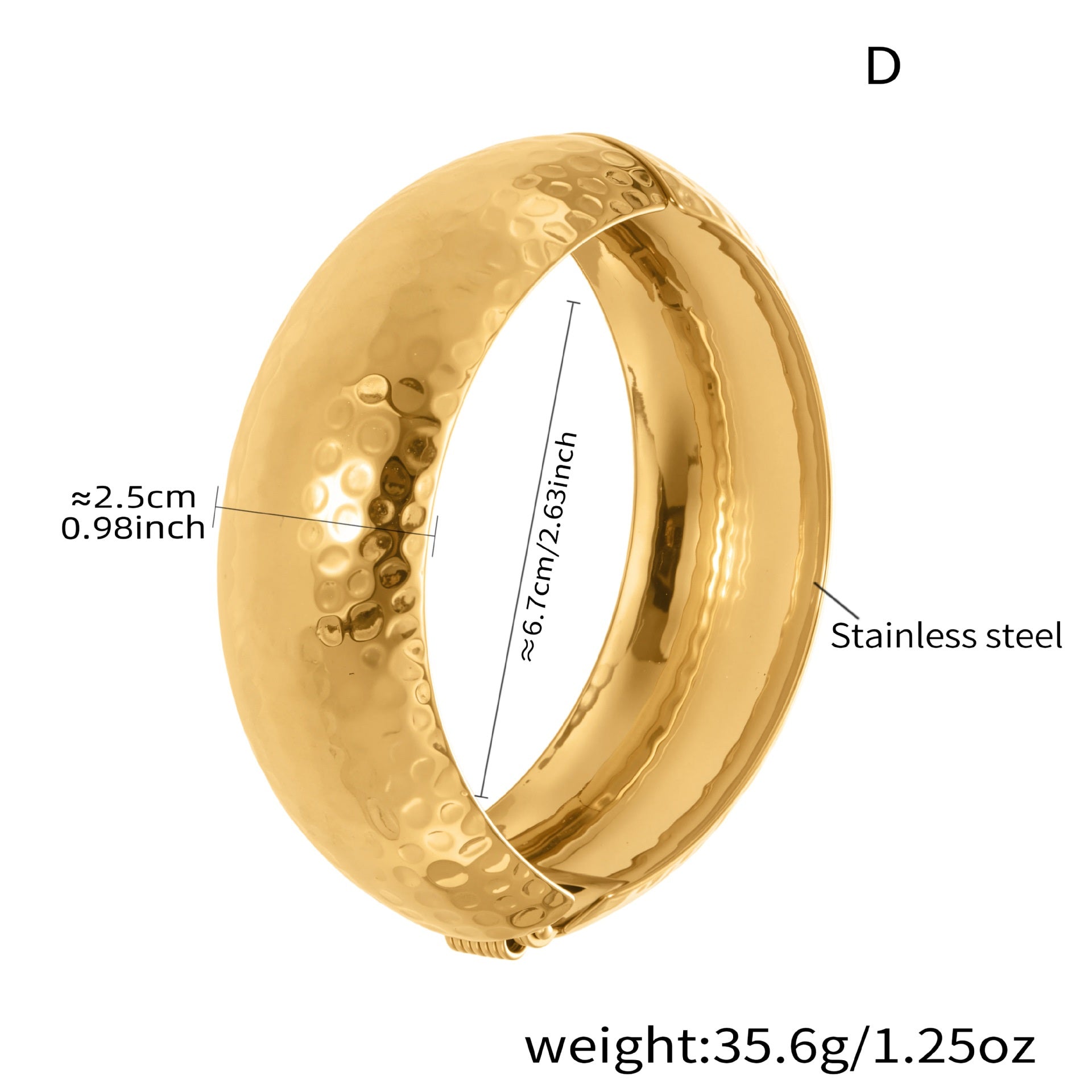 Savannah Rae Gold Tone Statement Bangle