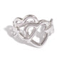 Aurora Silver Tone Heart Ring