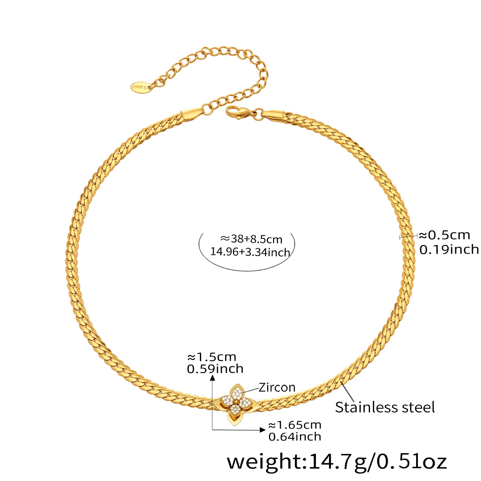 Maeve Mae Gold Flower Zircon Necklace