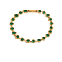 Magnolia Gold Tone Green Zircon Bracelet