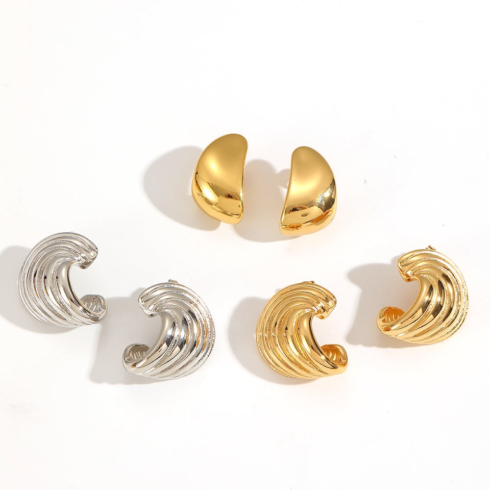 Juliette Gold Tone Stud Earrings