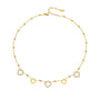 Emma Gold Tone Clover Zircon Necklace