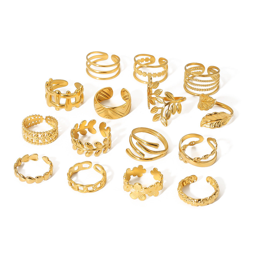 Elizabeth Gold Tone Layered Ring