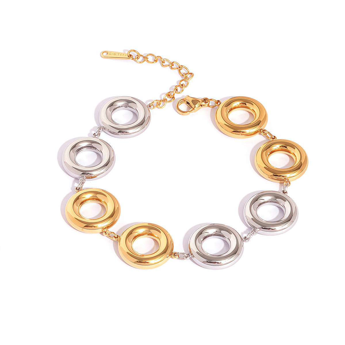 Amaya Two Tone Round Bracelet