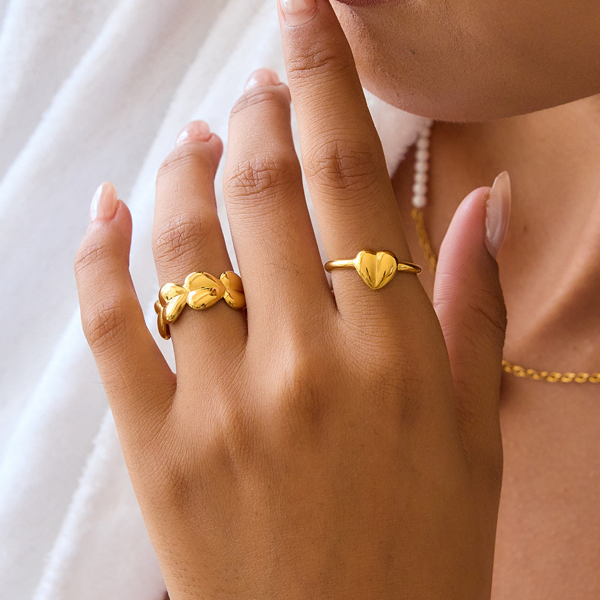 Nova Gold Tone Heart Ring