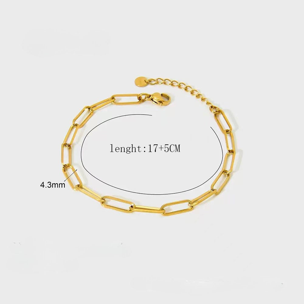 Caroline Gold Tone Chain Bracelet
