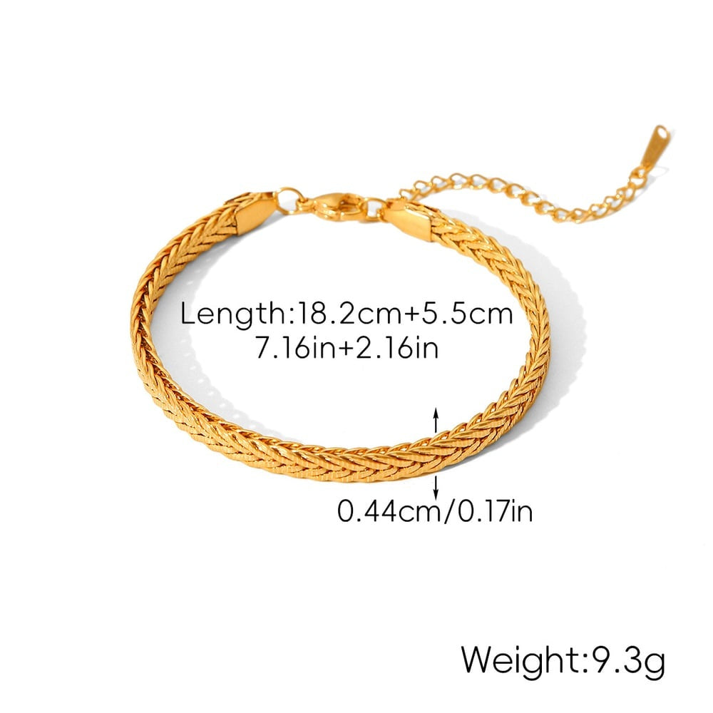 Addison Gold Tone Woven Design Bracelet