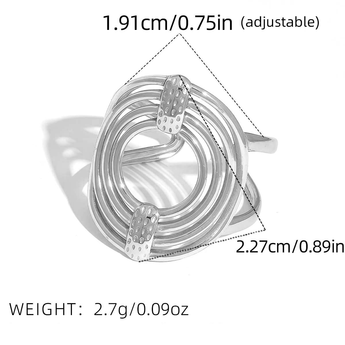 Celeste Silver Tone Statement Ring