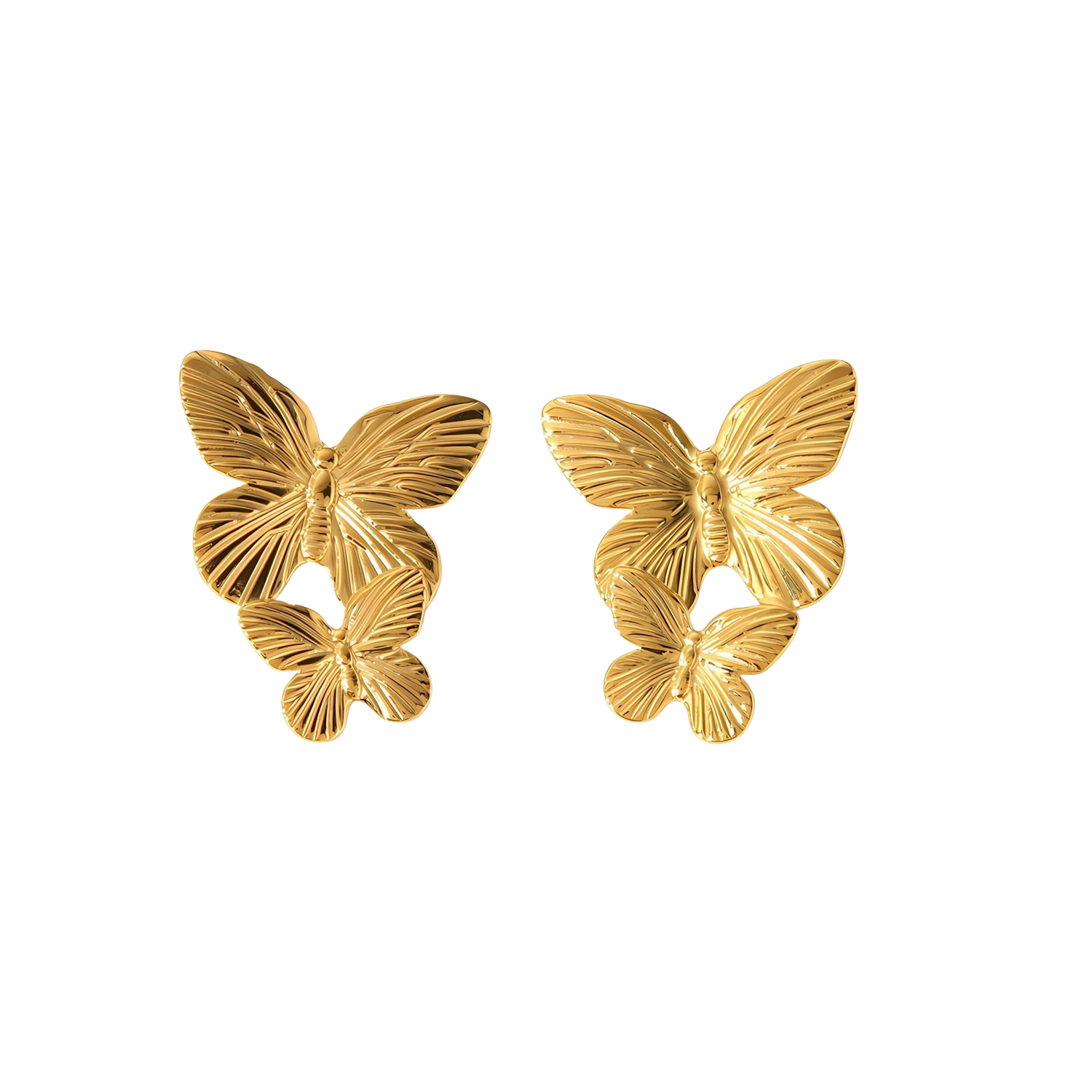 Ailani Gold Tone Butterfly Statement Earrings