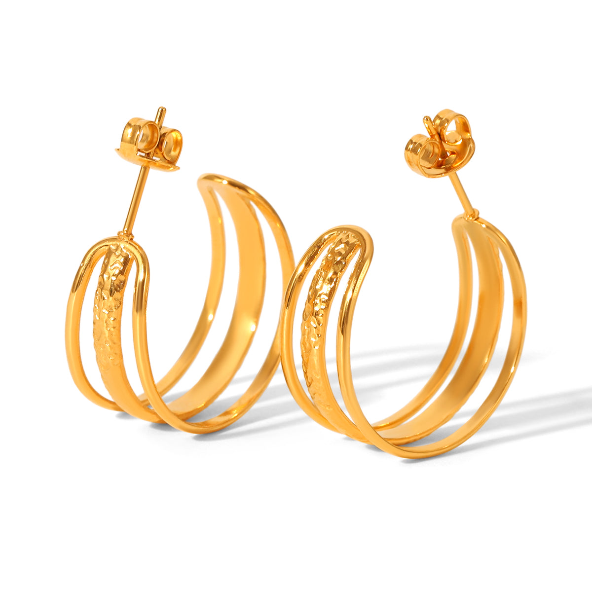 Anna Gold Tone Hoop Earrings