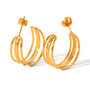 Anna Gold Tone Hoop Earrings