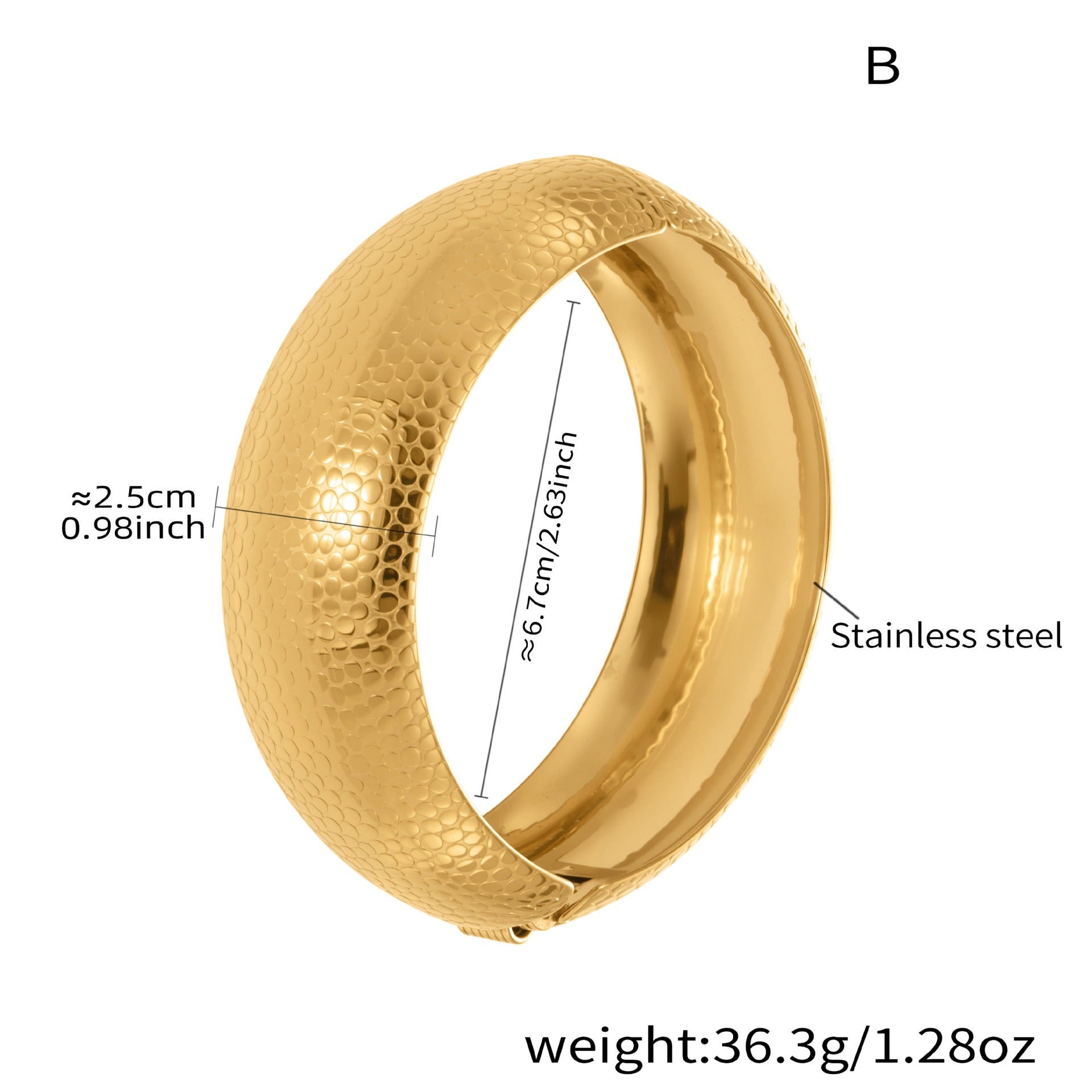 Savannah Bei Gold Tone Statement Bangle