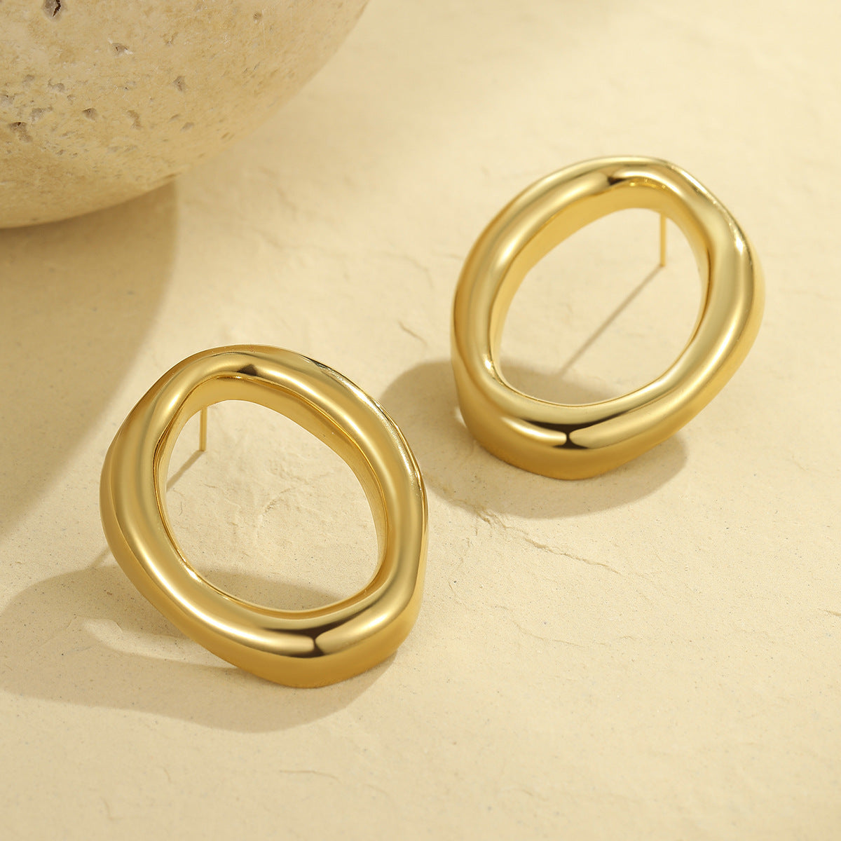 Valerie Gold Tone Geometric Stud Earrings