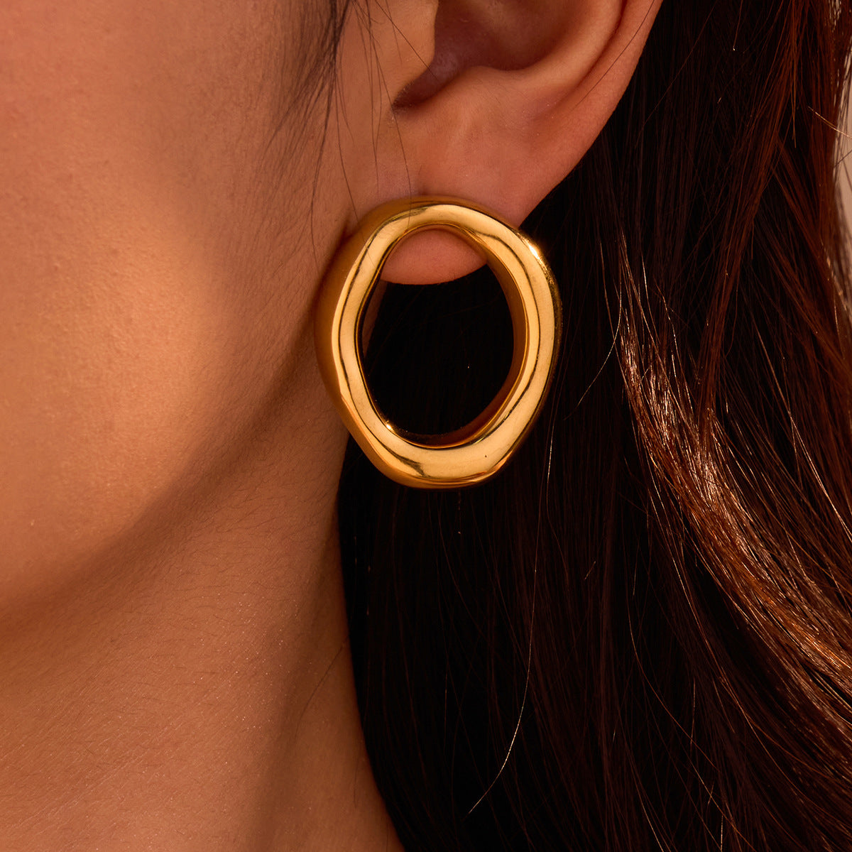 Valerie Gold Tone Geometric Stud Earrings