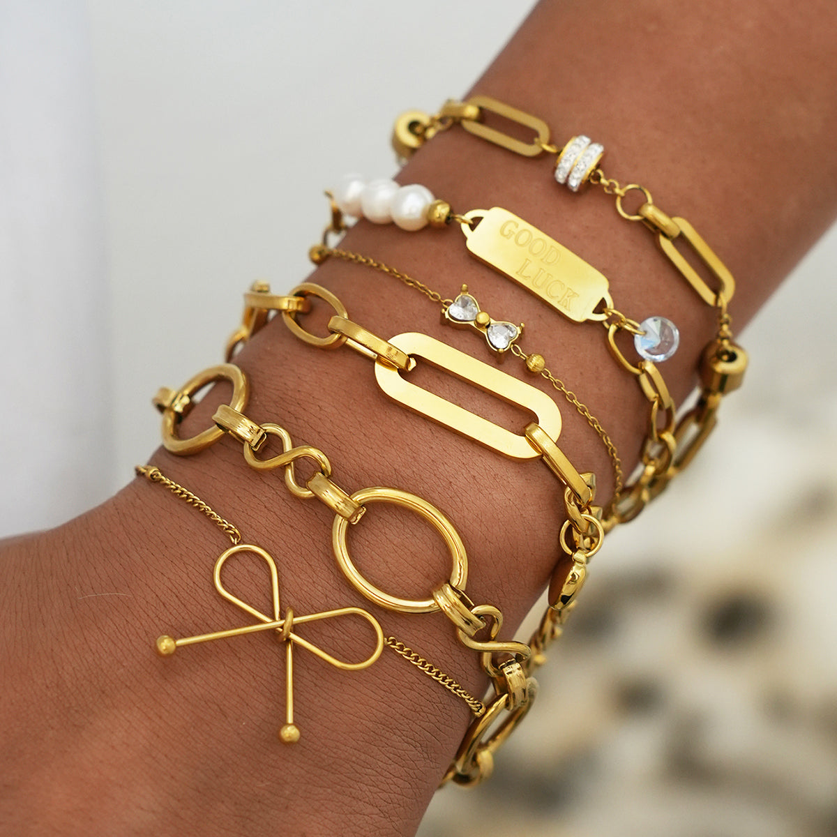 Katherine Gold Tone Chain Bracelet