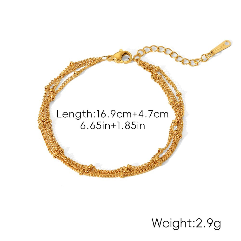 Victoria Gold Tone Layered Bracelet