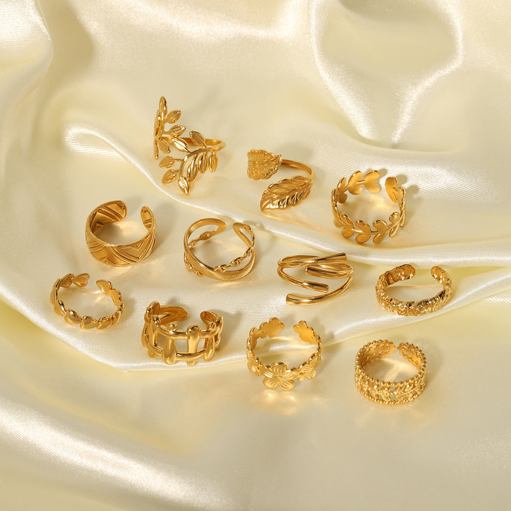 Eliana Gold Tone Multiple Heart Ring