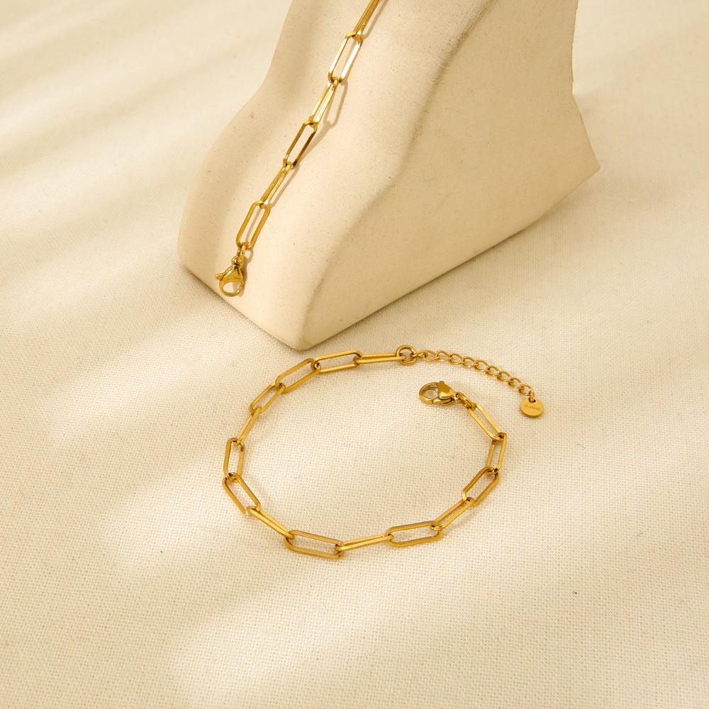 Caroline Gold Tone Chain Bracelet