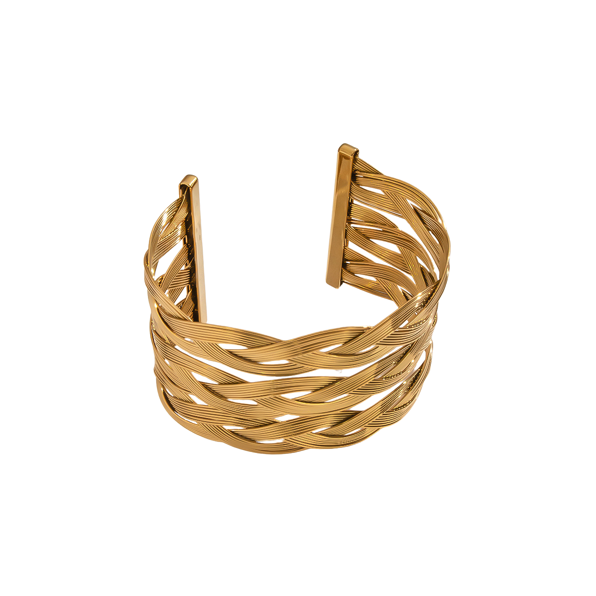 Lucia Gold Tone Interwoven Bangle