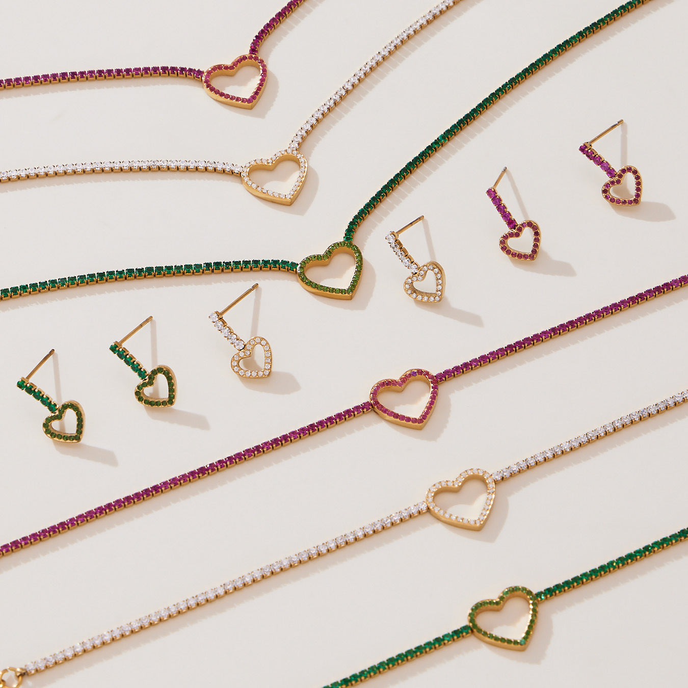 Ailany Green Heart Zircon Bracelet
