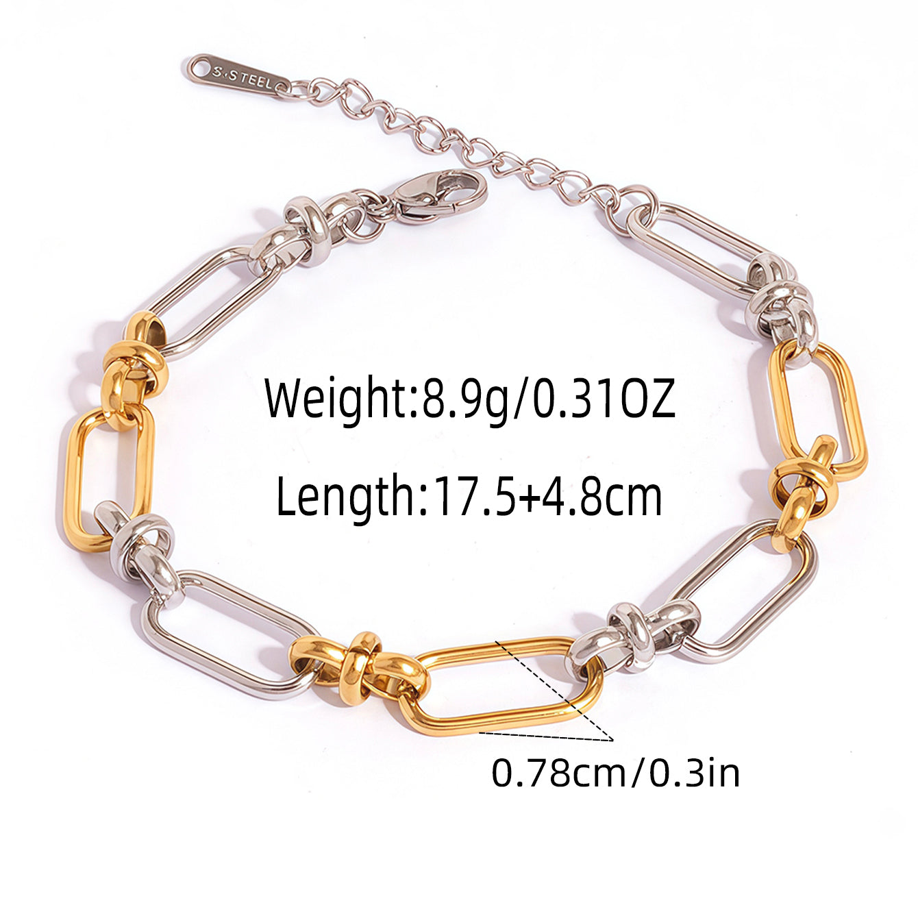 Ximena Two Tone Chain Bracelet