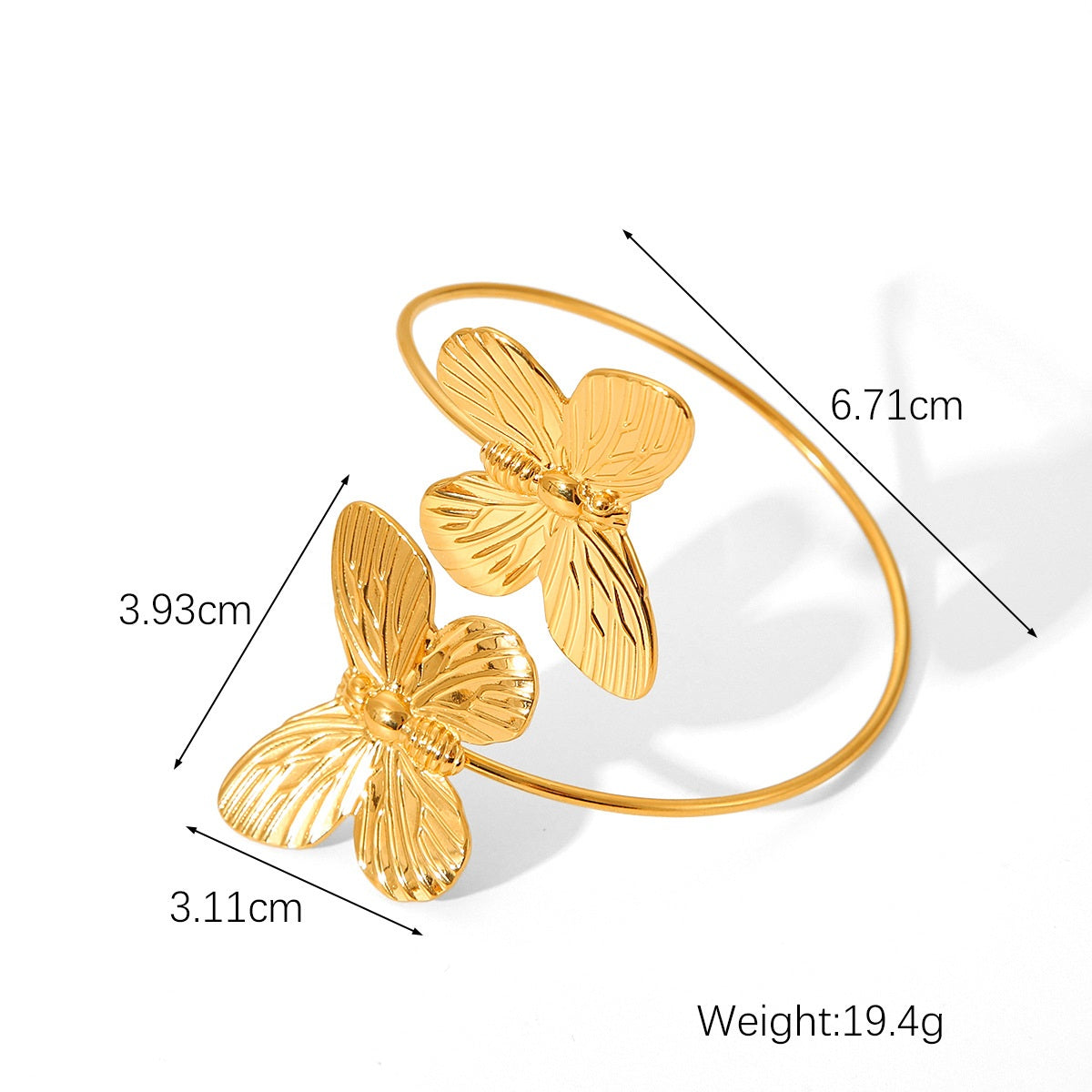 Ailani Gold Tone Butterfly Cuff Bracelet