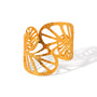Ashley Gold Tone Leaves Cuff Bracelet