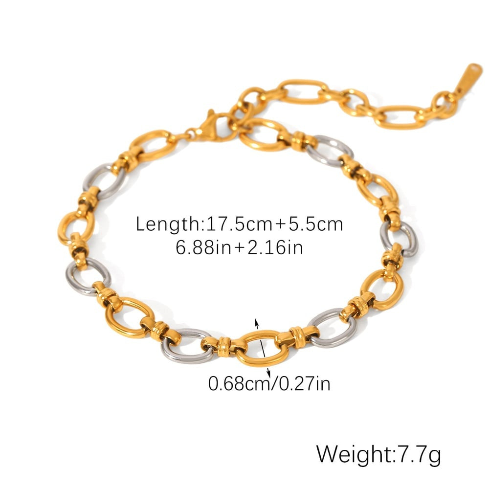 Leilani Two Tone Chain Bracelet