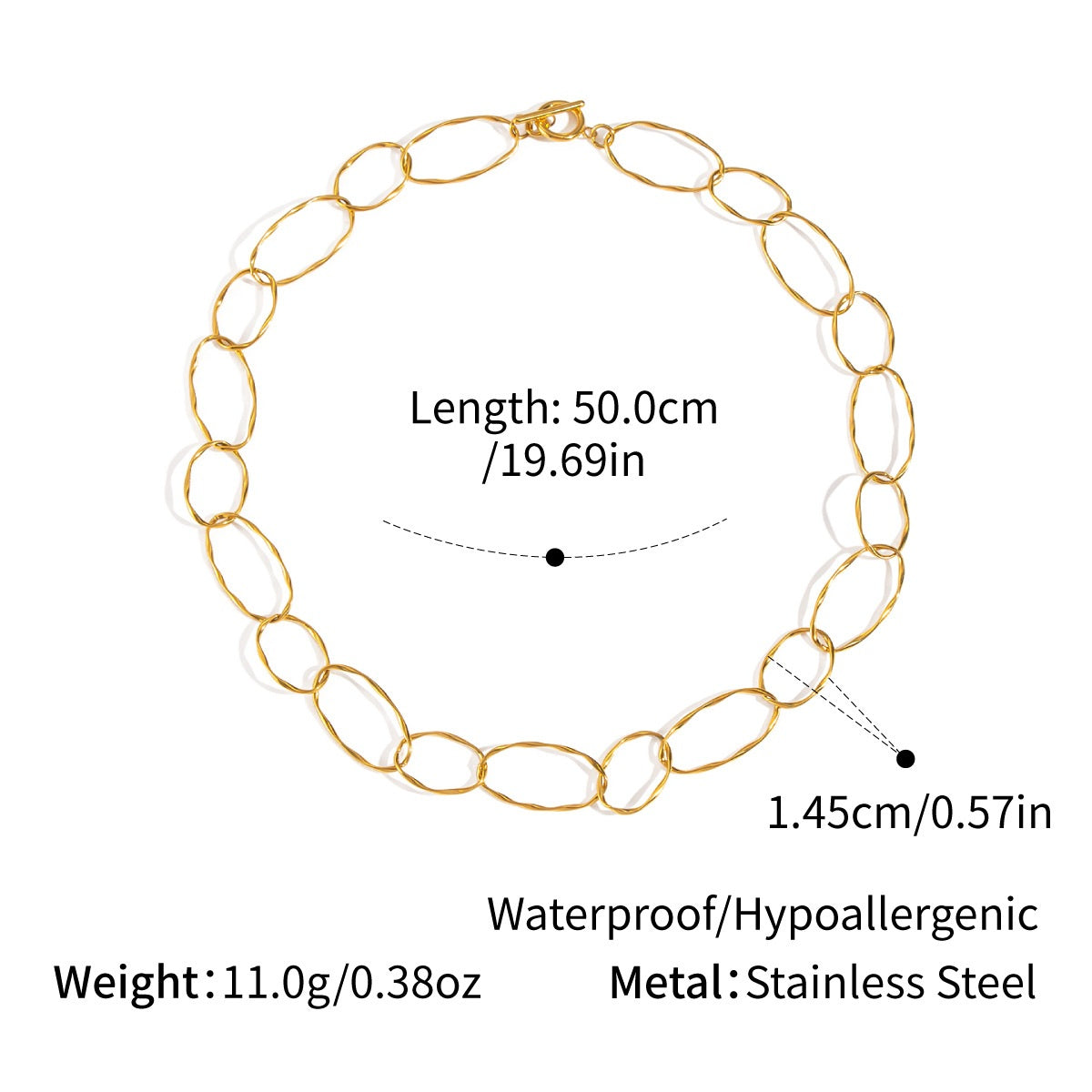 Serenity Gold Tone Long Necklace