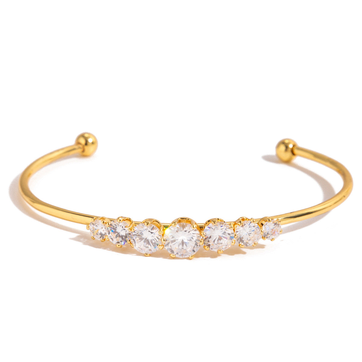 Blair Gold Tone Zircon Cuff Bracelet