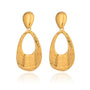 Paisley Gold Tone Drop Earrings