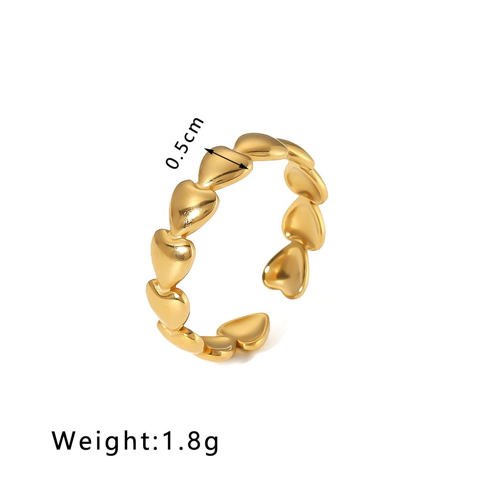 Eliana Gold Tone Multiple Heart Ring