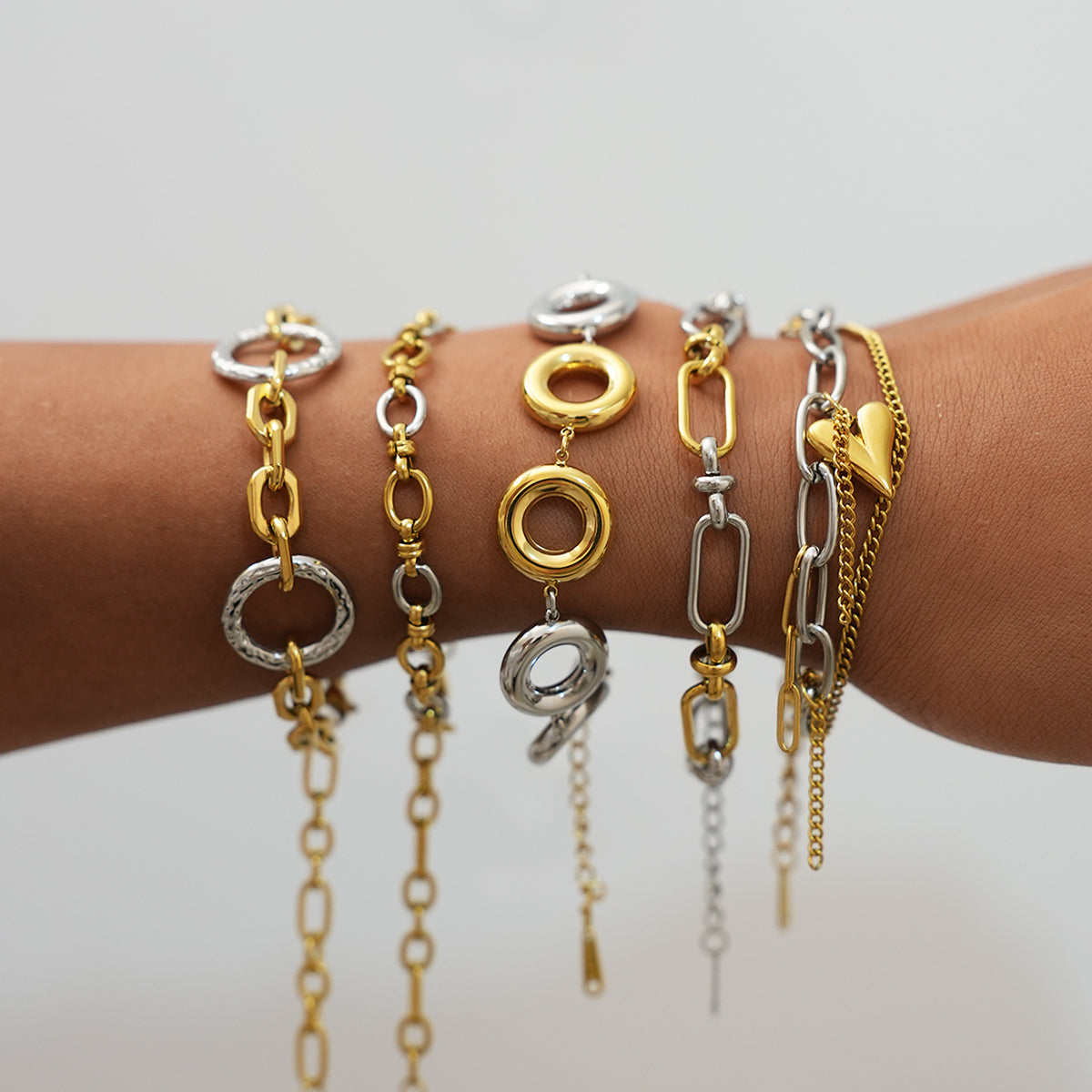 Ximena Two Tone Chain Bracelet
