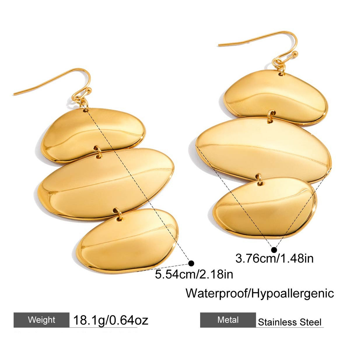 Vera Gold Tone Statement Earrings