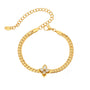 Maeve Mae Gold Tone Flower Zircon Bracelet