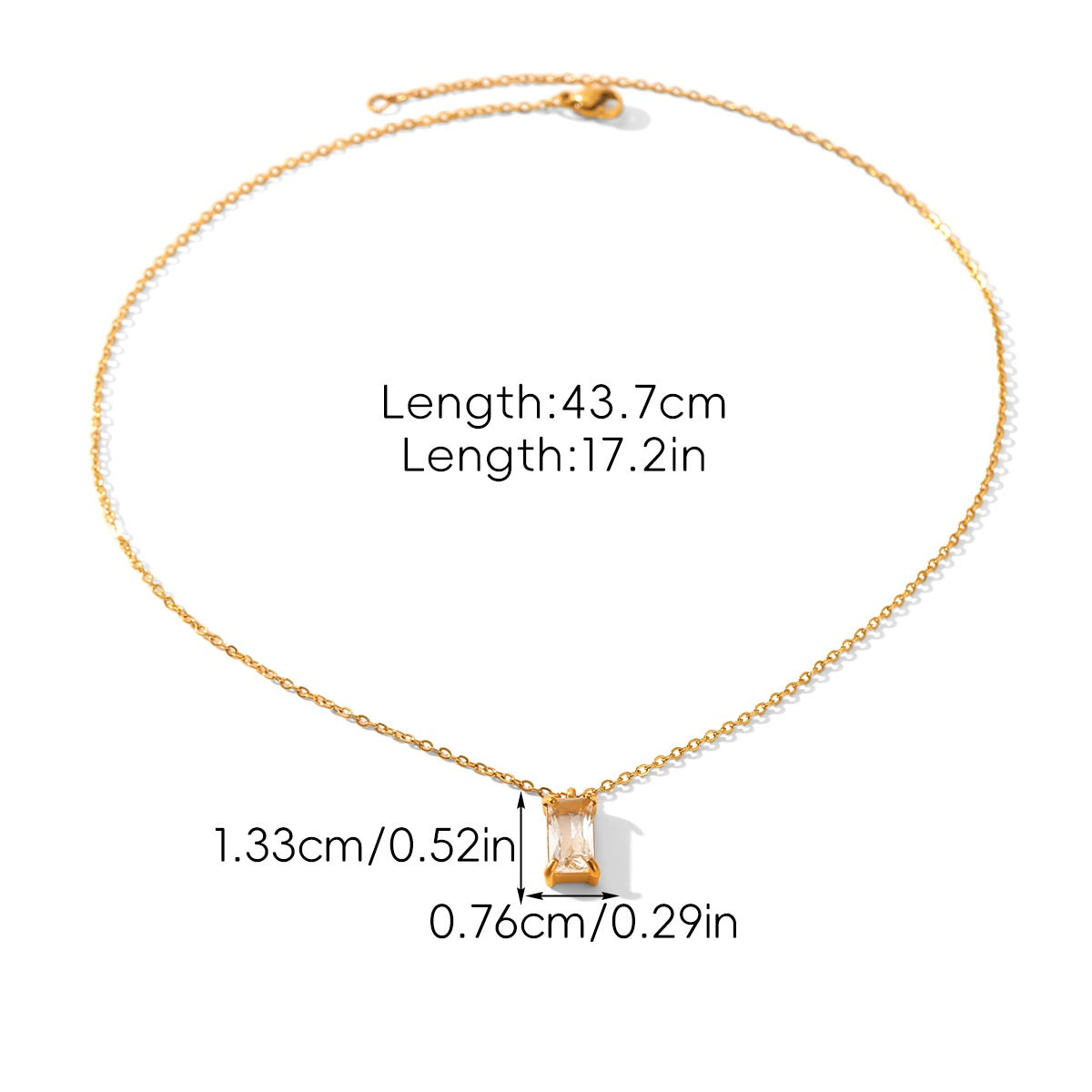 Lyla Gold Tone Zircon Necklace