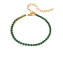 Elsie Gold Tone Green Zircon Bracelet