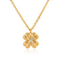 Violet Two Tone Single Clover Necklace