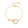 Maria Gold Tone Infinity Heart Zircon Bracelet