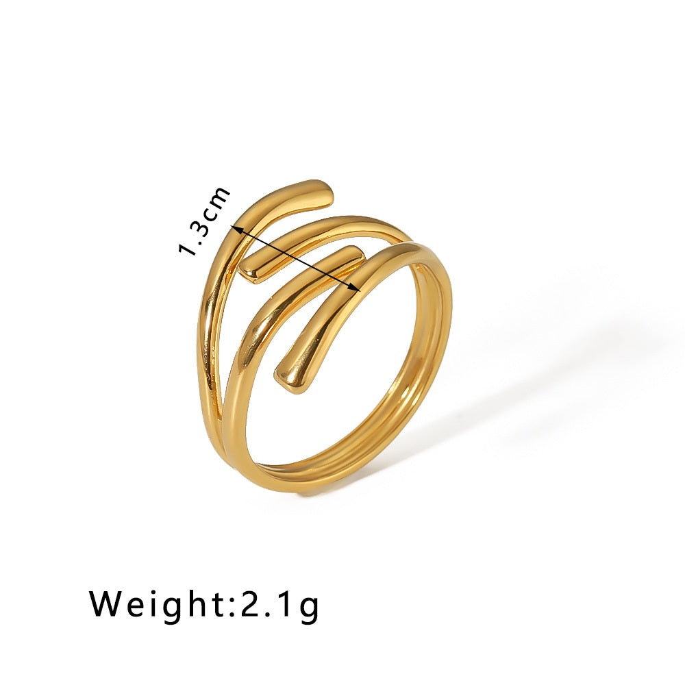 Gianna Gold Tone Flower Ring